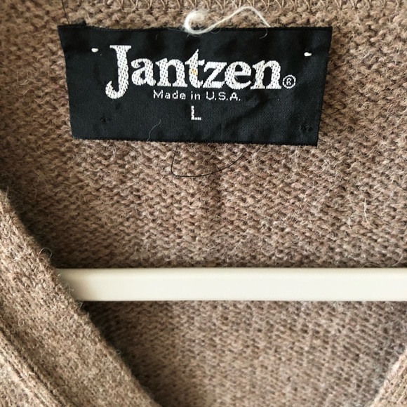 Jantzen Brown Men's Cardigan Sweater - Picture 3 of 4